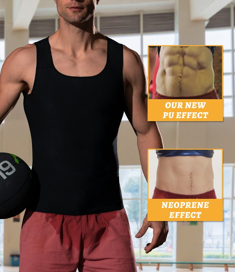 MOLLDAN Sauna Vest for Men Sweat Tank Top Pullover Workout Shirt Waist Trainer(BH1001-07-L/XL) - Image 5